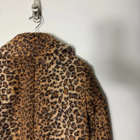 Bernardo Leopard Print Double Breasted Cheetah Coat Jacket Size XS - Picture 9 of 11
